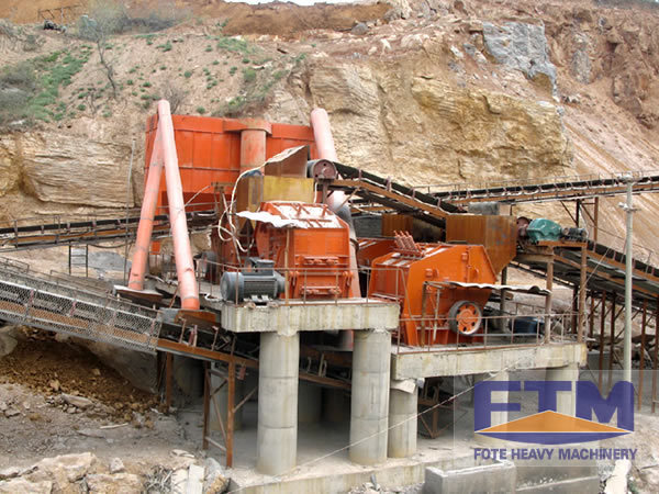 Gold ore impact crushing plant