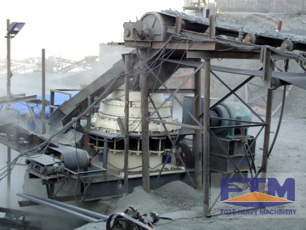 Marble cone crushing plant